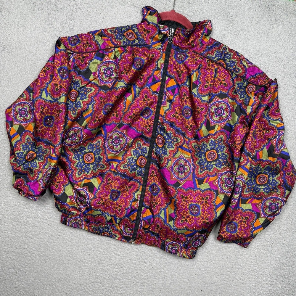 Vintage 80s Lavon‎ AOP Windbreaker Jacket